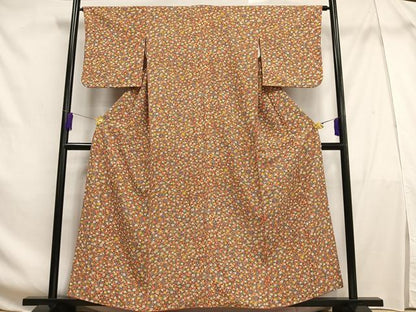 平和屋着物■上質な小紋 花尽くし 正絹 逸品 AABF6318oa