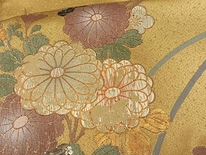 平和屋着物■訪問着　枝花文　暈し染め　金彩　正絹　逸品　AABF6334oa
