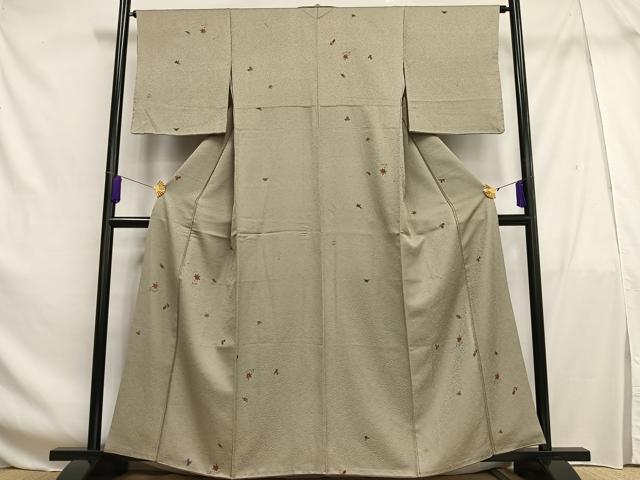 平和屋着物■上質な小紋 舞葉文 正絹 逸品 AABF6338oa