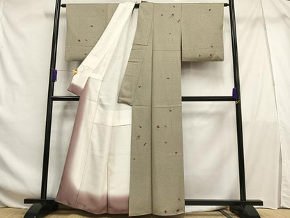 平和屋着物■上質な小紋 舞葉文 正絹 逸品 AABF6338oa