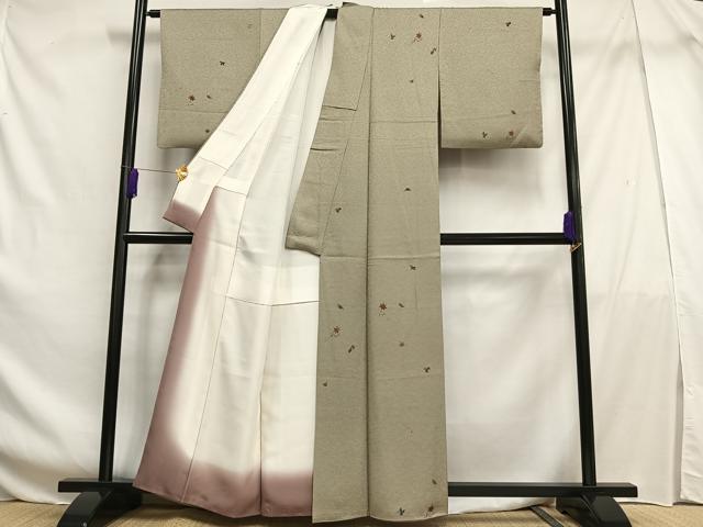 平和屋着物■上質な小紋 舞葉文 正絹 逸品 AABF6338oa