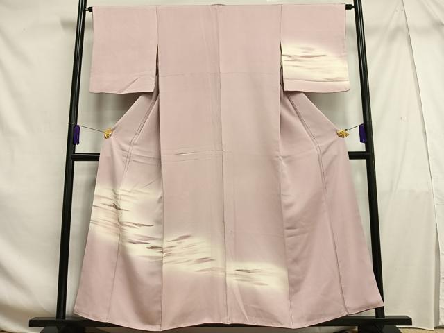 平和屋着物■訪問着 地紋起こし 霞文 暈し染め 正絹 逸品 AABF6343oa
