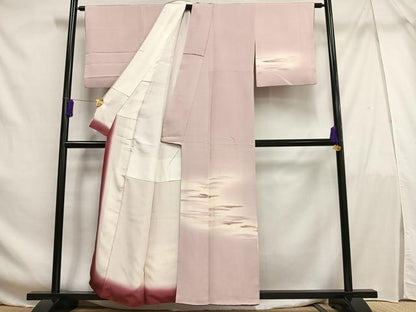 平和屋着物■訪問着 地紋起こし 霞文 暈し染め 正絹 逸品 AABF6343oa