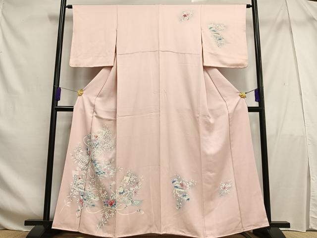 平和屋着物■訪問着 短冊花文 暈し染め 正絹 逸品 AABF6354oa