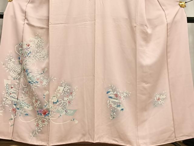 平和屋着物■訪問着 短冊花文 暈し染め 正絹 逸品 AABF6354oa