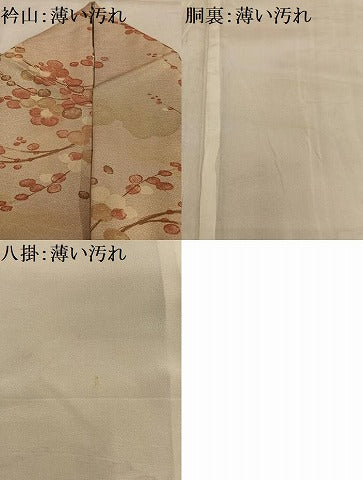 平和屋着物■上質な小紋 枝花文 暈し染め 正絹 逸品 AABF6355oa