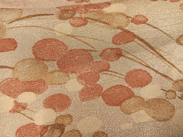 平和屋着物■上質な小紋 枝花文 暈し染め 正絹 逸品 AABF6355oa