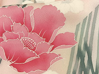 平和屋着物■訪問着 舞花文 暈し染め 正絹 逸品 AABF6371oa