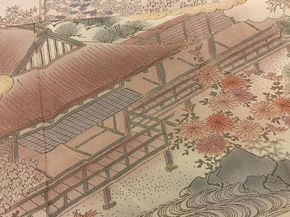 平和屋着物■豪華色留袖 風景花文 暈し染め 金銀彩 正絹 逸品 AABF6372oa