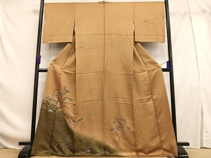 平和屋着物■訪問着 松楓文 暈し染め 金銀彩 正絹 逸品 AABF6376oa