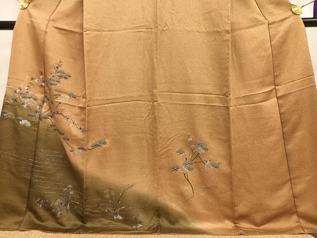 平和屋着物■訪問着 松楓文 暈し染め 金銀彩 正絹 逸品 AABF6376oa