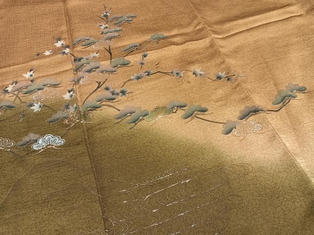 平和屋着物■訪問着 松楓文 暈し染め 金銀彩 正絹 逸品 AABF6376oa