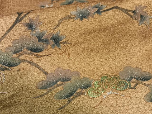 平和屋着物■訪問着 松楓文 暈し染め 金銀彩 正絹 逸品 AABF6376oa