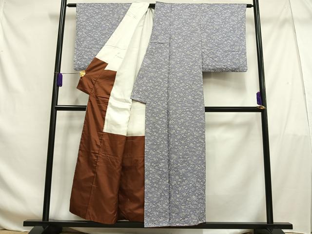平和屋着物■上質な小紋 花蝶文 正絹 逸品 AABF6390oa