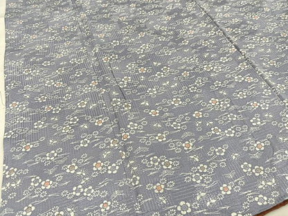 平和屋着物■上質な小紋 花蝶文 正絹 逸品 AABF6390oa
