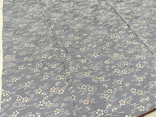 平和屋着物■上質な小紋 花蝶文 正絹 逸品 AABF6390oa