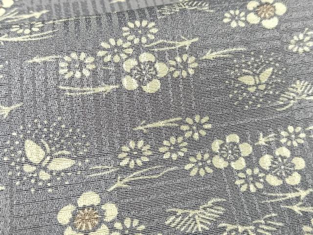 平和屋着物■上質な小紋 花蝶文 正絹 逸品 AABF6390oa