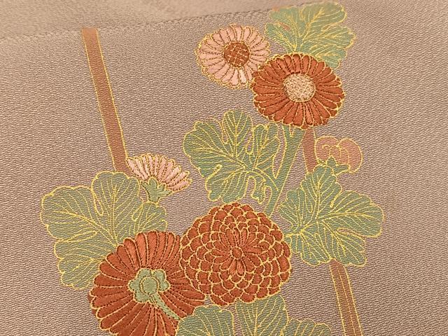 平和屋着物■訪問着 刺繍 飾花文 暈し染め 金彩 正絹 逸品 AABF6400oa