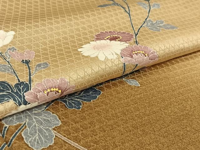 平和屋着物▽訪問着 単衣 草花文 暈し染め 正絹 逸品 AABF6404jh