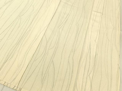 平和屋着物▽上質な小紋 無双 絽袷 絽×絽 変わり縞 正絹 逸品 AABF6405jh