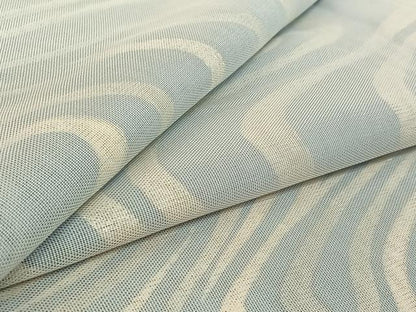 平和屋着物▽上質な小紋　無双　紗袷　紗×絽　作家物　流水文　銀彩　正絹　逸品　AABF6407jh