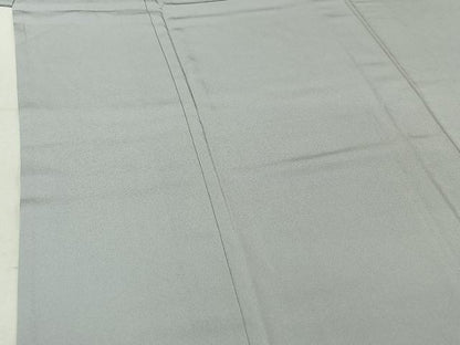 平和屋着物▽上質な色無地　単衣　白鼠色　正絹　逸品　AABF6410jh