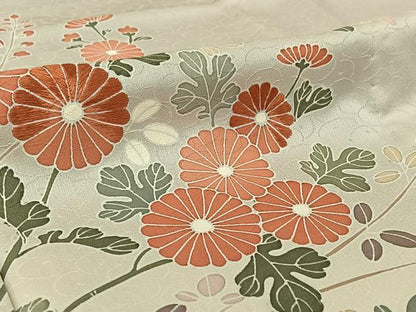 平和屋着物▽訪問着 単衣 刺繍 草花文 暈し染め 正絹 逸品 AABF6421jh