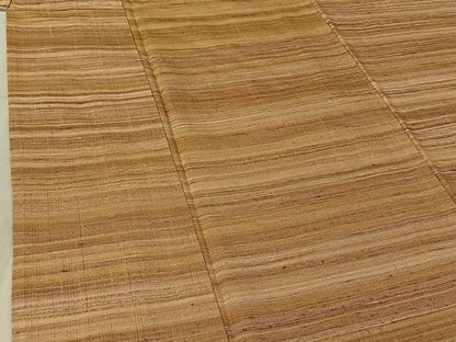 平和屋着物▽上質な紬　単衣　横段文　正絹　逸品　AABF6423jh