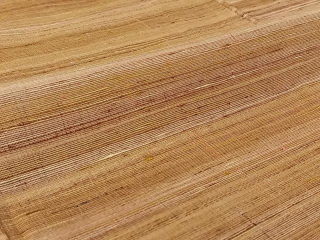 平和屋着物▽上質な紬　単衣　横段文　正絹　逸品　AABF6423jh