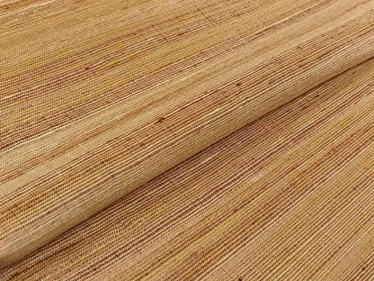 平和屋着物▽上質な紬　単衣　横段文　正絹　逸品　AABF6423jh