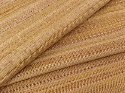 平和屋着物▽上質な紬　単衣　横段文　正絹　逸品　AABF6423jh