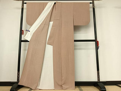 平和屋着物▽上質な小紋 単衣 縞 鈴乃屋扱い 正絹 逸品 AABF6426jh