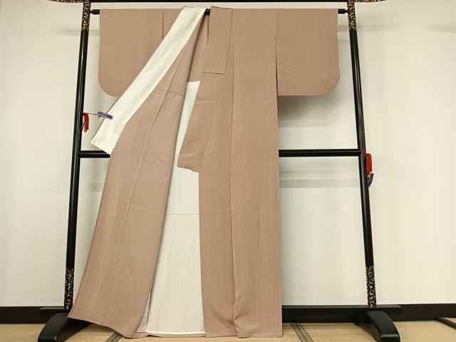 平和屋着物▽上質な小紋 単衣 縞 鈴乃屋扱い 正絹 逸品 AABF6426jh