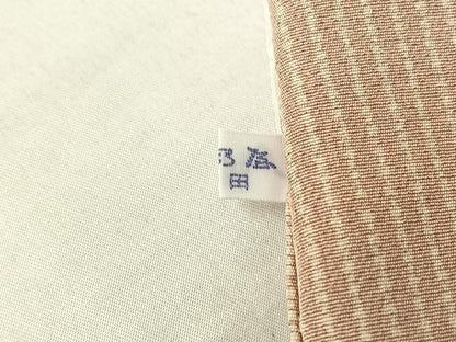 平和屋着物▽上質な小紋 単衣 縞 鈴乃屋扱い 正絹 逸品 AABF6426jh
