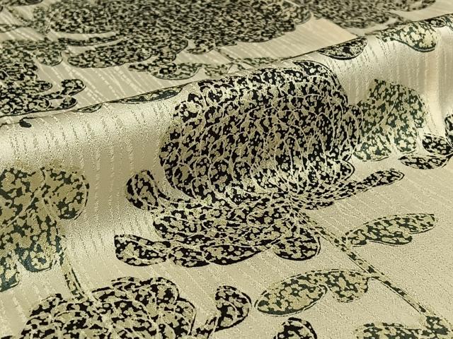 平和屋着物▽上質な小紋 単衣 草花文 正絹 逸品 AABF6432jh