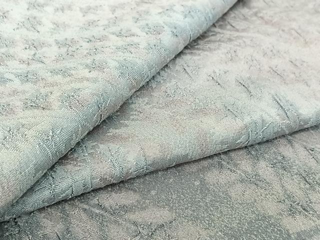 平和屋着物▽上質な小紋 単衣 草葉文 暈し染め 正絹 逸品 AABF6436jh