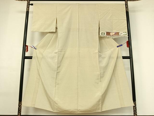 平和屋着物▽本塩沢 やまだ織 単衣 蚊絣 証紙付き 正絹 逸品 AABF6439jh