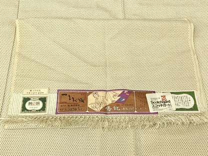 平和屋着物▽本塩沢 やまだ織 単衣 蚊絣 証紙付き 正絹 逸品 AABF6439jh
