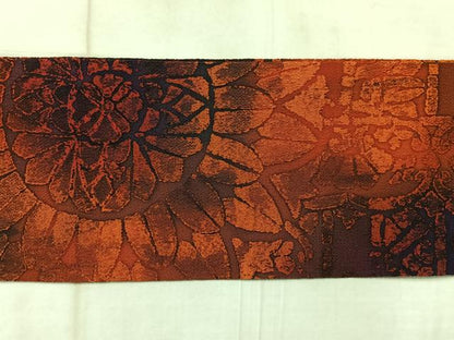 平和屋着物◎全通柄九寸名古屋帯　壁画文様　鬼しぼ縮緬　正絹　逸品　AABF6530uk