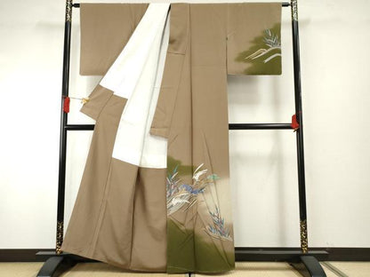 平和屋着物●水谷八重子 訪問着 立波に跳び兎 暈し染め 金彩 正絹 逸品 未使用 AABF6561cs