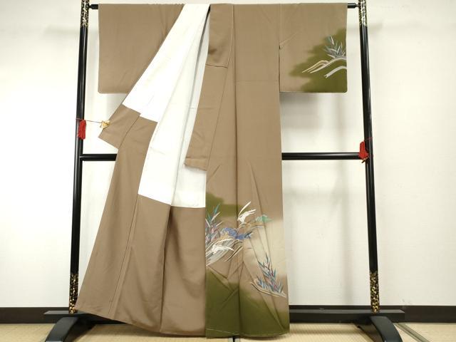 平和屋着物●水谷八重子 訪問着 立波に跳び兎 暈し染め 金彩 正絹 逸品 未使用 AABF6561cs