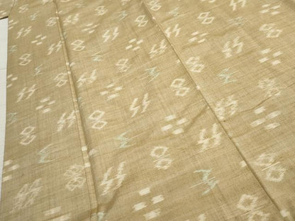 平和屋着物●上質な紬 琉球絣文様 正絹 逸品 AABF6563cs