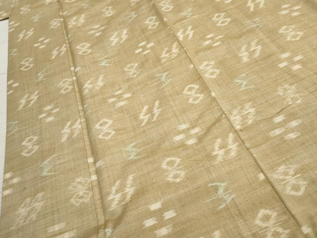 平和屋着物●上質な紬 琉球絣文様 正絹 逸品 AABF6563cs