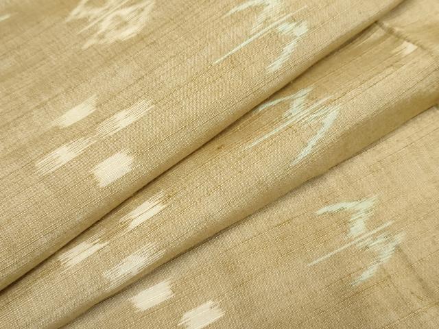 平和屋着物●上質な紬 琉球絣文様 正絹 逸品 AABF6563cs