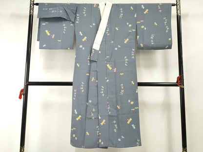平和屋着物●長襦袢 無双仕立て 赤トンボ 反端付き 正絹 逸品 AABF6577cs
