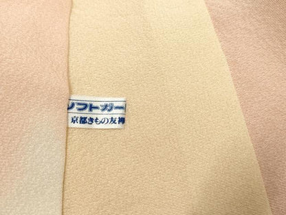 平和屋着物●長襦袢 無双仕立て 高志 雪うさぎ まごころぼかし 丹後ちりめん 京都きもの友禅扱い 反端付き 正絹 逸品 未使用 AABF6578cs