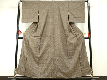 平和屋着物●本場大島紬 割込み絣 蜀江花文 正絹 逸品 未使用 AABF6579cs