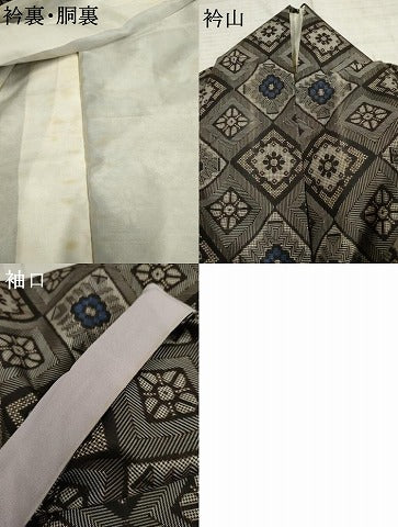 平和屋着物●本場大島紬 龍郷絣 正絹 逸品 AABF6581cs