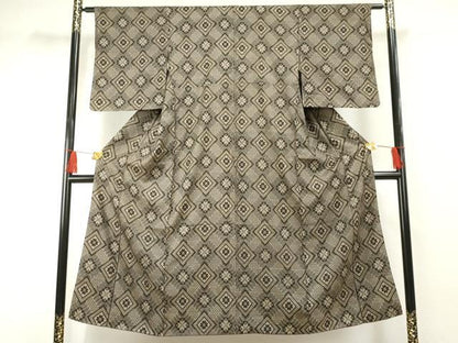 平和屋着物●本場大島紬 龍郷絣 正絹 逸品 AABF6582cs