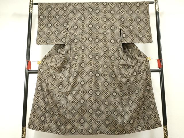 平和屋着物●本場大島紬 龍郷絣 正絹 逸品 AABF6582cs